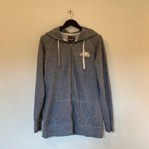 LONG FITTED ROOTS ZIPUP SWEATER